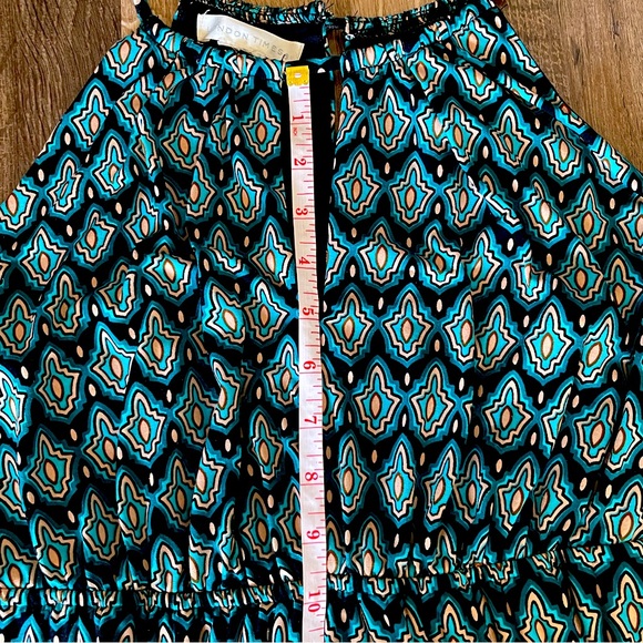 London Time Blue Bohemian Haltered Maxi Dress Size 8 - Picture 9 of 14